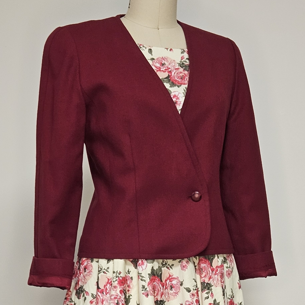 Cranberry Wool Blazer